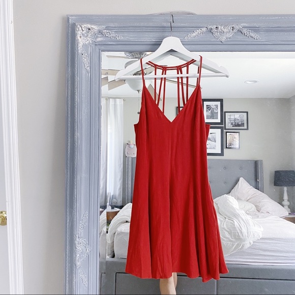 Forever 21 Dresses & Skirts - NEW Brick Red Fit and flare Mini Dress S